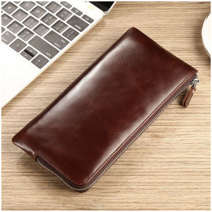 NEW High Quality Fashion Womens Clutches Cell Phone Wallet Card Holder Purse Zipper Large Capacity Long Clutch Wallets for Men with Hand Strap