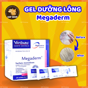 Gel dinh dưỡng Megaderm- Virbac giúp mượt da lông và hỗ trợ viêm da giảm ngứa cho chó mèo 4ml