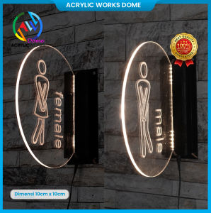 Nomor Rumah LED Akrilik Papan Alamat Rumah Lampu Aesthetic Model Pilar