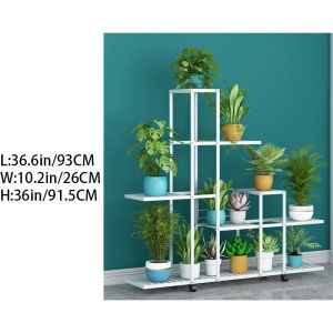 Plardin 4/5/6-Layer Plant Stand Farmhouse Garden Decorative Flower Pot Indoor Outdoor Planter Rust-Proof Iron Plant Stand