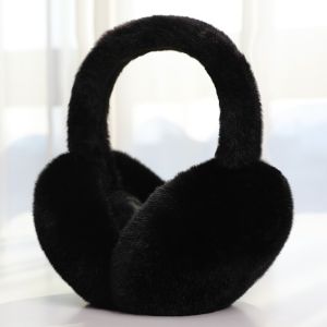 W0AGZ4J2 Solid Color Plush Ear Warmer Soft Outdoor Cold Protection Folding Earflap Fashion Ear-Muffs Winter Warm Earmuffs Women