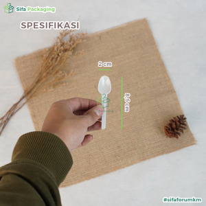 Sendok STB Putih Susu Isi 100 Pcs Sendok Jelly Ice Cream Pudding Es Krim isi 3 pack