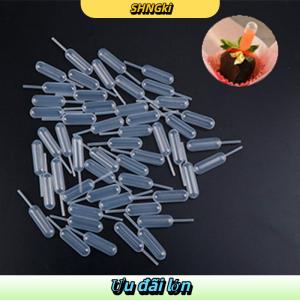 SHNGki 100 chiếc ống nhỏ giọt nhựa dùng một lần dung tích 4ml để chiết rót dùng cho bánh cupcake