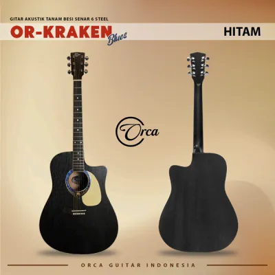 ORCA Gitar Akustik Tanam Besi ( OR - KRAKEN Blues ) Senar 6 Steel