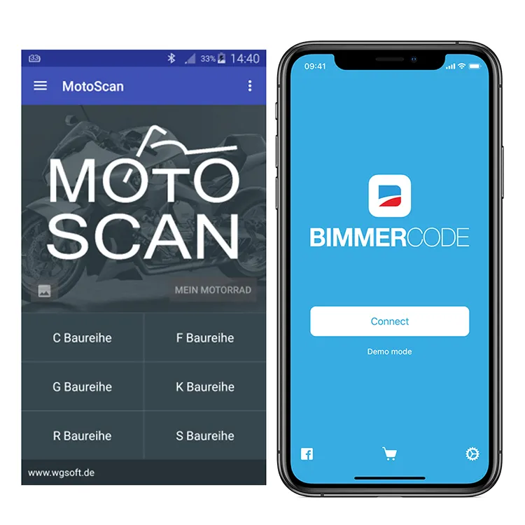 Unicarscan UCSI 2100 Test Scanner OBD2 Bluetooth UniCarScan UCSI-2100 - Compatible BimmerCode, MotoScan - Pour BMW, Mini, Motos Scanner Voiture Android Ios