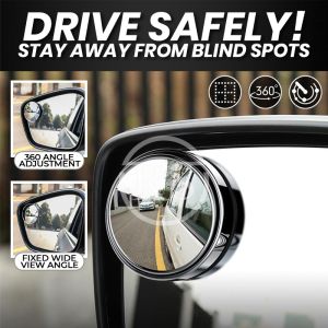 360 Car Rotatable Blindspot MirrorWide Angle Round Convex Vehicle Side