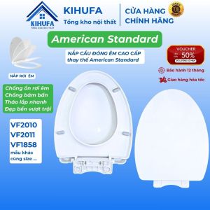 Nắp bồn cầu Đóng Êm thay thế chuẩn đẹp cầu AMERICAN Standard cầu 1 khối nắp bàn cầu Trắng Cao Cấp Chống Bám Bẩn N36AM