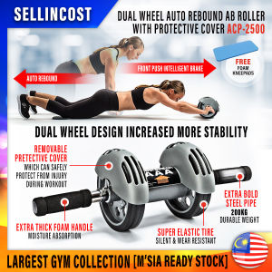 SellinCost REBOUND Ab Roller Dual Wheel Automatic Retract Stable Power Stretch Ab Carver Pro Exercise Fitness Ab Roller Wheel Big Exercise Core Abs Tummy Trainer Slimming Workout System Mat Core Abdominal Strength Training Fitness ACP2500