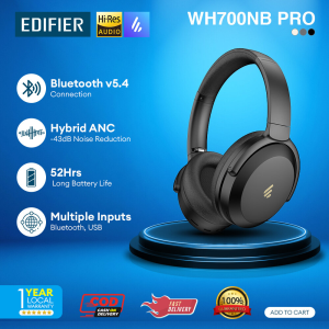 Edifier WH700NB Active Noise Cancelling Headphones - 68H Playtime - AI Call Noise Cancellation/EDIFIER WH700NB Pro Headphone Hi-Res Audio Certification Hybrid ANC Bluetooth V5.4