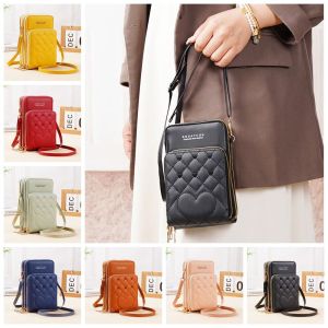 THOMA ใช้งานได้หลากหลาย กระเป๋าใส่โทรศัพท์มือถือสำหรับผู้หญิง สามชั้น สายปรับได้ กระเป๋าสะพายเล็กๆ แฟชั่นสำหรับผู้หญิง น้ำหนักเบามาก กระเป๋าแมสเซนเจอร์ลำลอง ใช้ได้ทุกเพศ