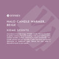 Hysses Halo Candle Warmer - Beige. 