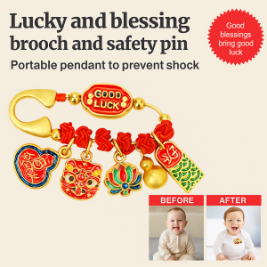 Safety Pin For Personal Pendant Blessings Jewelry Hanging Pin Maternity Baby Pressure Shock Vintage Pin