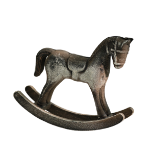 BANDA Wooden Horse Wooden Rocking Horse Nordic Retro Wooden Craft Desk Decor Creative Design Hand Carved Balance Art Ornament Living Room