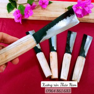 Dao bổ cau thép lưỡi cưa sắc bén dài 20 và 26cm