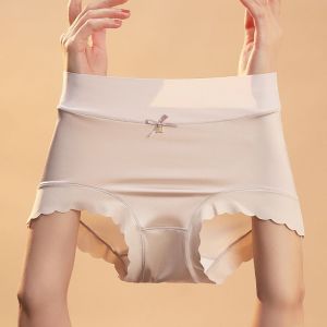 HEILOU 1/2/3pcs Seamless High Waist Satin Underwear Summer Cool Tummy Control Body Shaping Panty