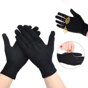 Black Cotton Full Finger Working Gloves Bike Motorcycle Cycling Outdoor Running Protective Stretcahble Mitte