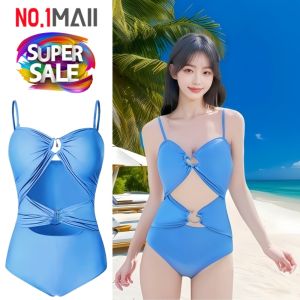 ชุดว่ายน้ำวันพีซทรงเว้าเซ็กซี่ พร้อมดีไซน์รัดเอว ปังแบบซอฟต์เซ็กซี่ สินค้าพร้อมส่ง