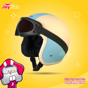 JOYKIDZ Helm Motor Anak Bogo Polos Kacamata usia 2-7 Tahun