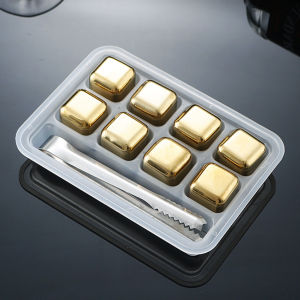 【Thai พร้อมส่ง】ก้อนน้ำแข็งสแตนเลส ก้อนน้ำแข็งเทียม น้ำแข็งเหล็ก น้ำแข็งสแตนเลส 304 ICE CUBE ไม่มีวันละลาย