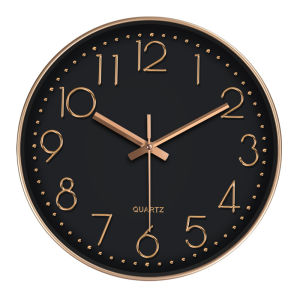 TOP TREND PH 2025 Silent Quartz Wall Clock black white wood grain 10Inch Simple Modern for Living Room Office & Bedroom Wallclock