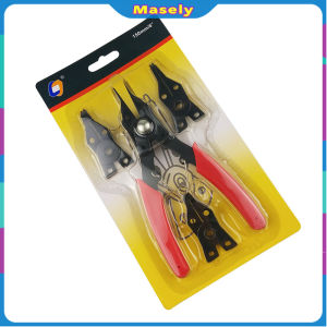 Masely 4 In 1 Circlip Pliers Internal External Curved Straight Pliers Retaining Clips Snap Ring