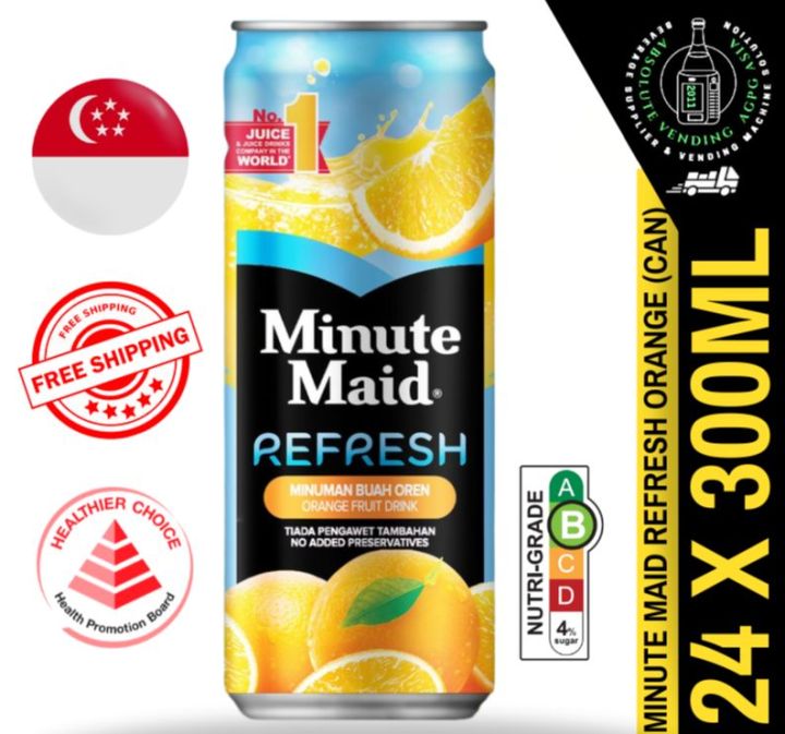 MINUTE MAID Refresh Orange 24 X 300ML (CAN) | Lazada Singapore