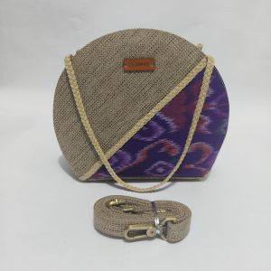 UWAISGEN Tas Selempang Wanita Basma Bag Goni Endek Etnik Bali Handmade