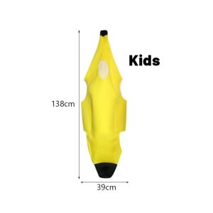 Cosplay Banana Suit Yellow Costume Light Halloween Fruit Party Festival Dance Clothes For Adult Kid