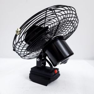 Quạt Tích Điện Lồng Sắt Đế Pin Makita 21V Phổ Thông Kích Thước 8 InchVới 2 Mức Gió Có Thể Xoay An Toàn Tiện Lợi Cho Mọi Gia Đình