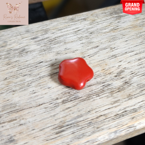 Natural Cinnabar Five-Pointed Star Bead DIY Pendant Accessory | Feng Shui Amulet Charm for Protection Luck & Positive Energy