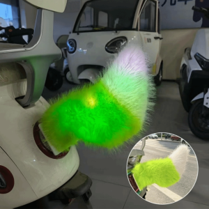 LOVELY HUT Collision Protection LED Electric Car Tail Motorized Wagging Moving Colorful Lights Swinging Tail Accessory Novelty Rear End Ornament Self-adhesive Fluffy Tail Accessory Electric Bicycle