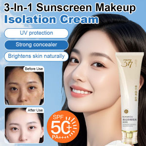 3 In 1 Whitening Isolation Sunscreen Bare-Faced Cream  Moisturizing Long-Lasting  Brightens Skin Tone Primer Suitable For Whole Body