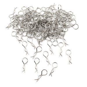 QUANSEN 100pcs Stainless Steel Body Clips Pin For 1 10 1 16 RC HSP New 100pcs Stainless Steel Body Clips Pin For 1 10 1 16 RC HSP 1 10 1 16 RC Car 100pcs Stainless Steel Body Clips Pin accessories New 1 10 1 16 RC Car 100pcs Stainless Steel Body Clips Pin