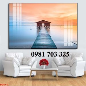 Gạch tranh 3d cảnh biển trang trí