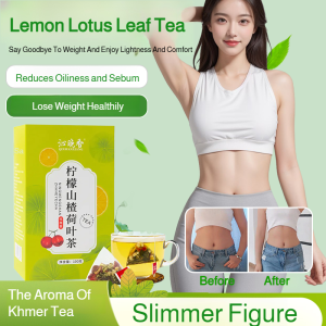 100g (5g*20 bungkus) teh daun teratai lemon hawthorn/biji cassia hawthorn winter melon irisan lemon direndam dalam air untuk diminum teh krisan/kulit jeruk hawthorn daun teratai lemon biji cassia