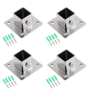 ชุดท่อนตู้ยึดด้านข้างพร้อมฐานหน้าแปลนเสริมแรงป้องกันการกัดกร่อน4ชุดสำหรับใช้ในบ้าน