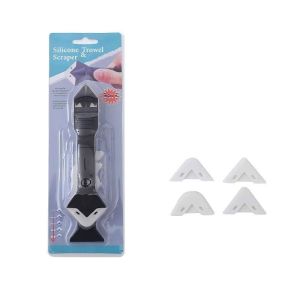 5 In 1 Silicone Sealant Scraper Caulk Finisher Glass Glue Angle Scraper Steelhead Caulk Remover