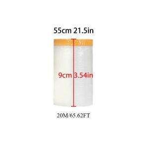  Pre-Taped Masking Film Clear Plastic Sheeting Plastic Drop Cloths For Painting Automotive Appliance Plastic Sheeting Cove