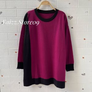 Sweater Rajut Jersey Oblong Oversize Wanita Lengan Panjang Premium