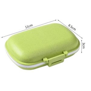YESPERY Portable Mini Pill Box 8-grid Travel Compartment Storage Sealed Small Tablets Sub-packed Medicine Box for One Week Travel