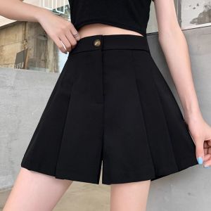 Newlan DQ032 Skort Rok Celana Wanita Hotpants Korean Style Standard Celana Pendek Wanita Kekinian Highwaist Wanita Mini Skirt Rok Celana Basic Kain Rok Jas Prancis Celana Pendek Kasual Sederhana