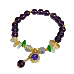 Hand Jewelry Crystal Beads Bracelet Luxury Rhinestone Zircon Inlay Pendant Bangle Wristband Vintage Beaded Bracelet Jewelry