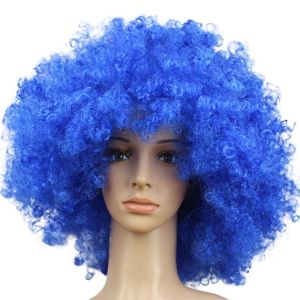 YUNAFIN Various Coloured Halloween Clown Cosplay Carnival Party Props Colorful Wigs Children/Adults Dressing Black Afro Curly Wig Curly Hair