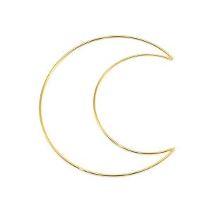 กรอบแหวนวงกลมจับฝันรูปดวงจันทร์50-200มม. สำหรับทำตาข่ายดักฝันร้ายแฮนด์เมดมาคราเม่เครื่องตกแต่งฝาผนังดวงจันทร์ห่วงโลหะ