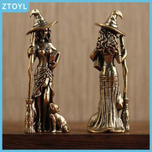 ZTOYL Magic Moon Witch Ornament Home Decor Living Room Entrance Decoration Home Furnishings Wizard Statue