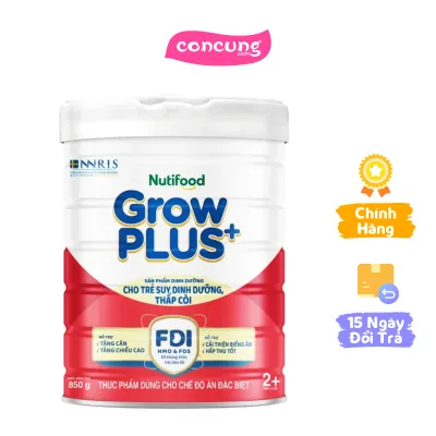 Sữa GrowPlus+ Đỏ 2+ tuổi 850g