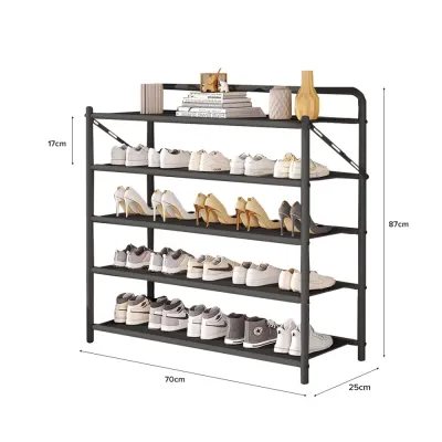(JIJI.SG) MELANTHE Foldable Shoe Rack / Carbon Steel / 4 Tier / 5 Tier / 6 Tier / Pre-Assemble / SG