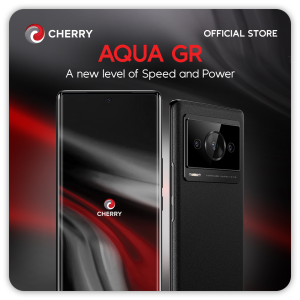 CHERRY Aqua GR with Bluetooth Speaker Game Controller Screen Protector & Jellycase