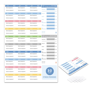 Fitness Planner Fitness Program Workout Schedule Organizer Fitness Progress Chart for Fitness Studios Home Workout Rooms