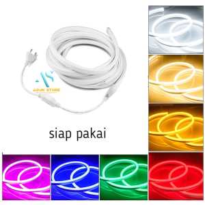 Gratis soket lampu tidur tempel dinding hiasan kamar dekorasi detak jantung led neon flex + soket